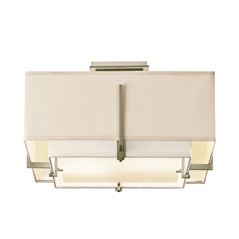 Exos 2 - Light Semi Flush Mount, Natural Anna, Soft Gold