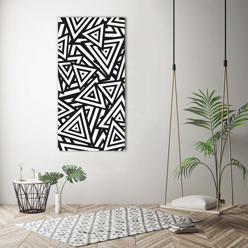 Triangles Background - Wrapped Canvas Print, 140cm H x 70cm W