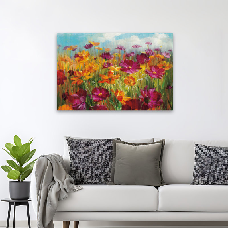 Cosmos Fields - Cosmos dans le champ, H 32 po x l 48 po
