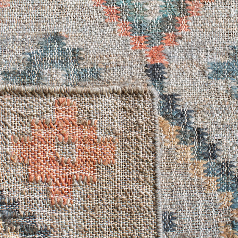 Tapis géométrique en jute tissé à la main Janet, Rectangle 3 pi x 5 pi