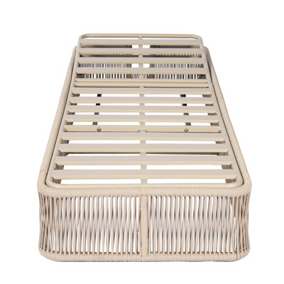 Cullors Modern Outdoor Adjustable Sunlounge With Woven Rope Base (Cushion Not Included)