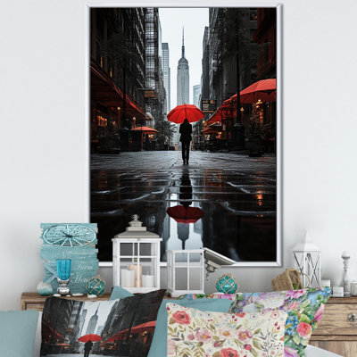 «Lateen», impression monochrome sur fond rouge et gris New York City II