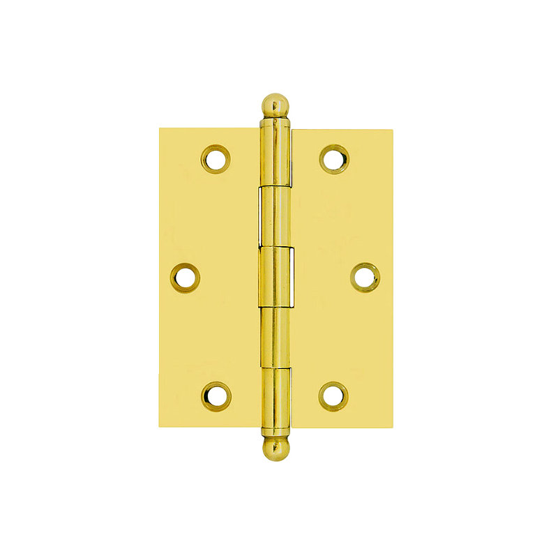 Solid Brass Mortise Hinge, 4.25'' H x 2.5" W x 2.5" D, Polished Brass