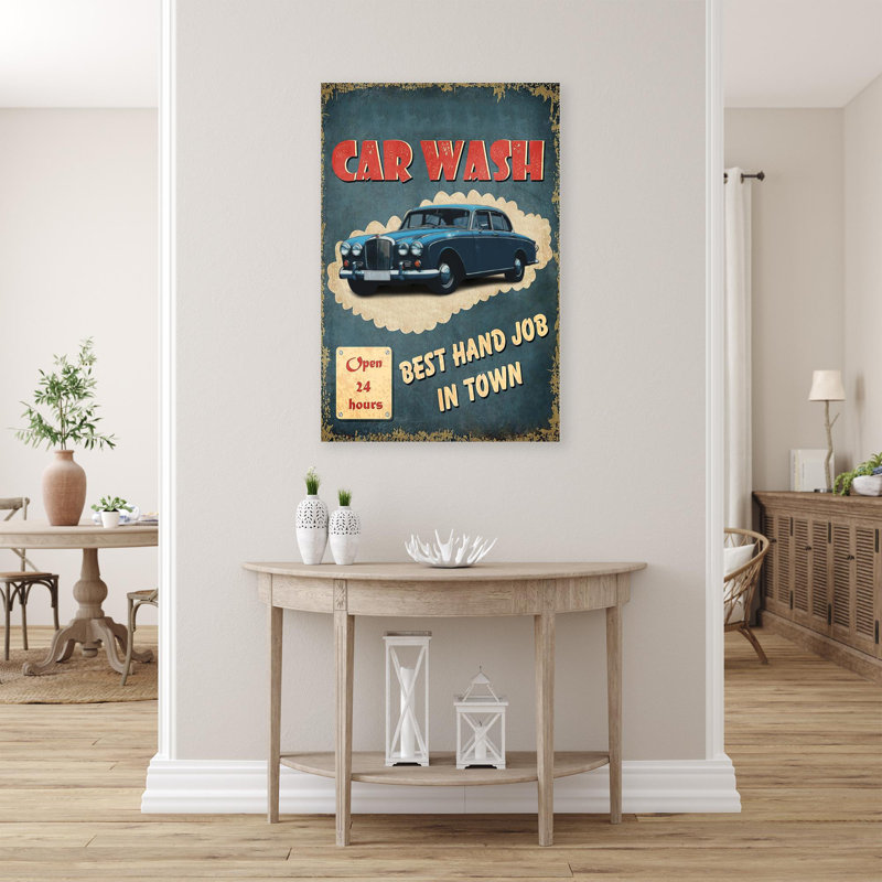 Car Wash On Canvas, impression, H 14 po x l 11 po x P 1,25 po