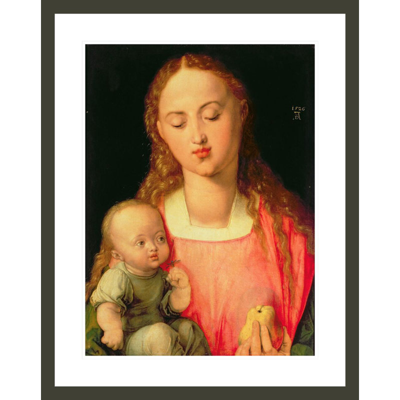 «Madonna and Child» par Albrecht Dürer, impression giclée encadrée, H 29,5 po x l 23,43 po
