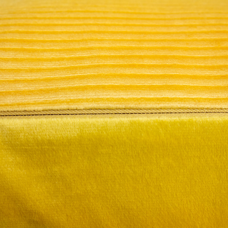 Striped Square Cushion Cover, Ceylon Yellow