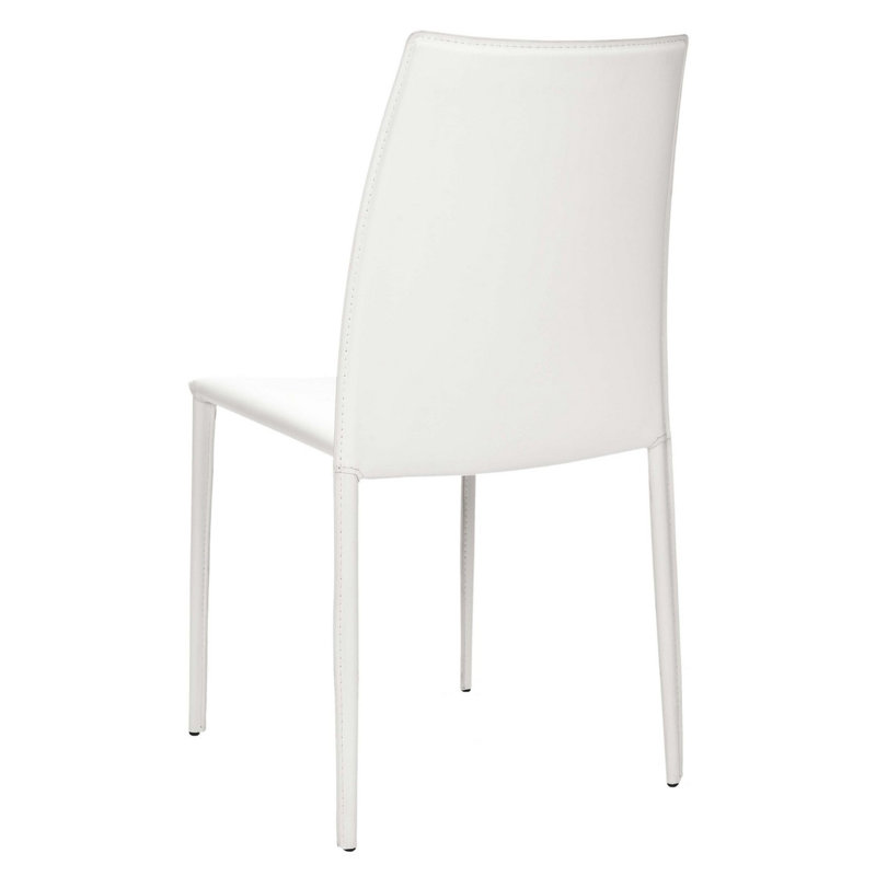 0'' H Upholstered Side Chair, White
