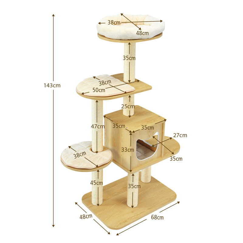 Wauneta 143 cm H Cat Tree / Condo