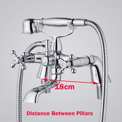 Sutton 1 Handle Deck Bath Shower Mixer Bath Filler