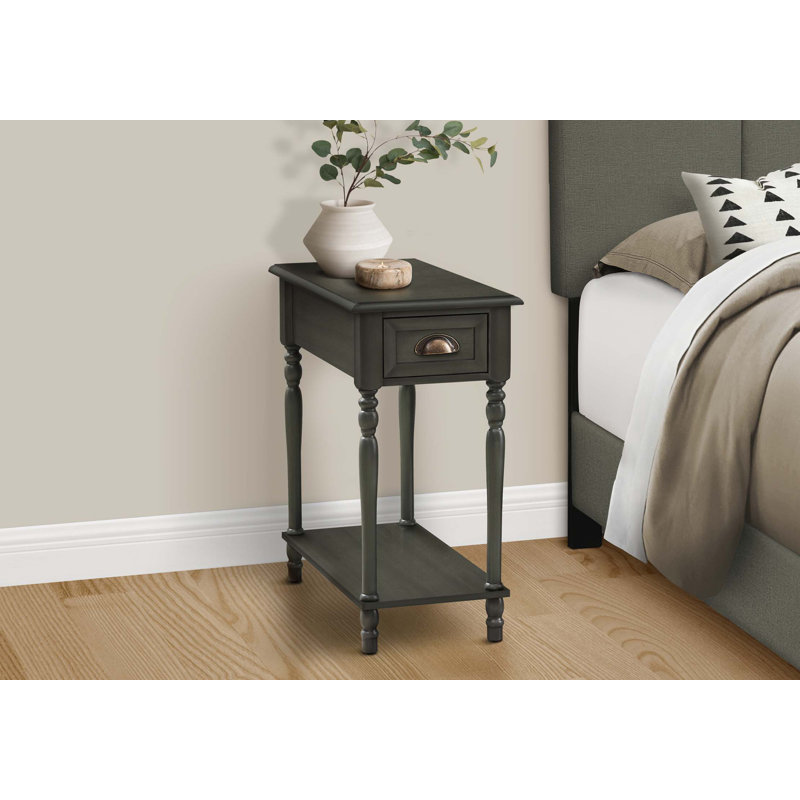 Deleyza End Table with Storage, Green 1