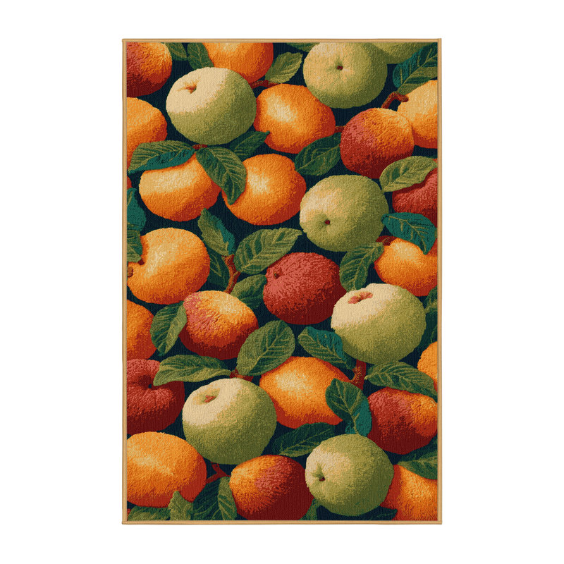  Tapis lavable avec fruits Aprium, Rond 8 pi