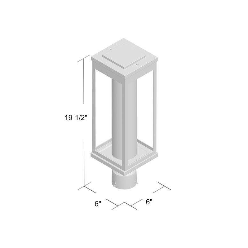 Tête de lanterne d'extérieur en aluminium à 1 lumière Ardisj