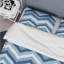 Ensemble de housse de couette moderne à chevrons bleu et blanc II-109155092
