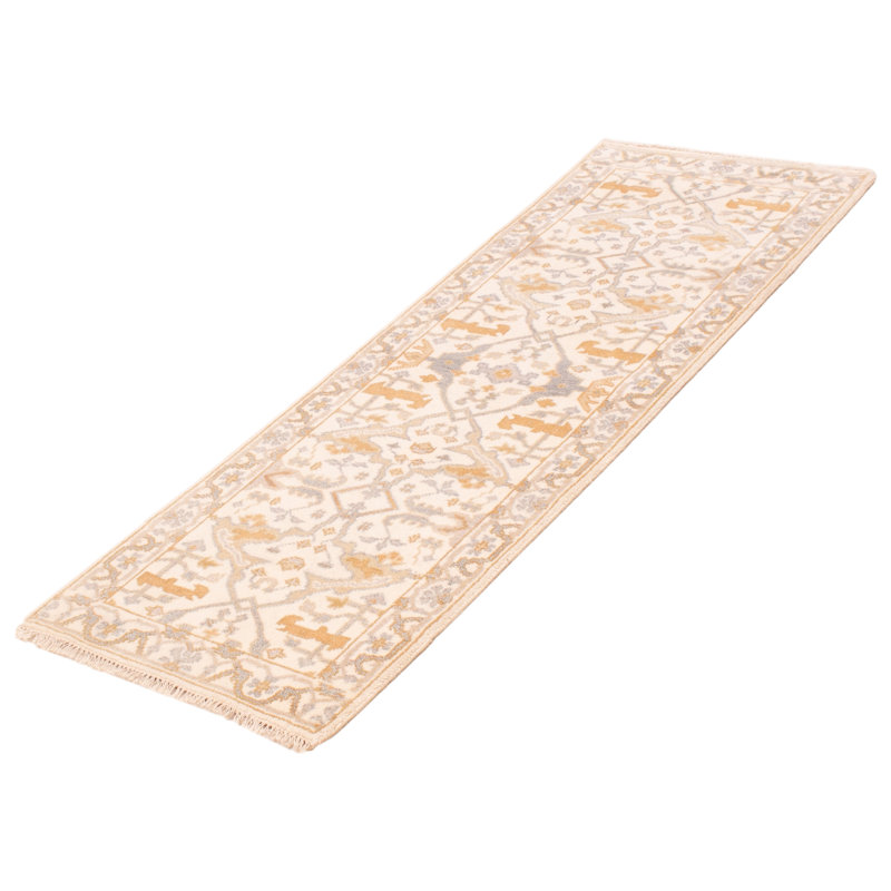 Tapis crème unique de 2 pi 8 po x 7 pi 10 po Aran