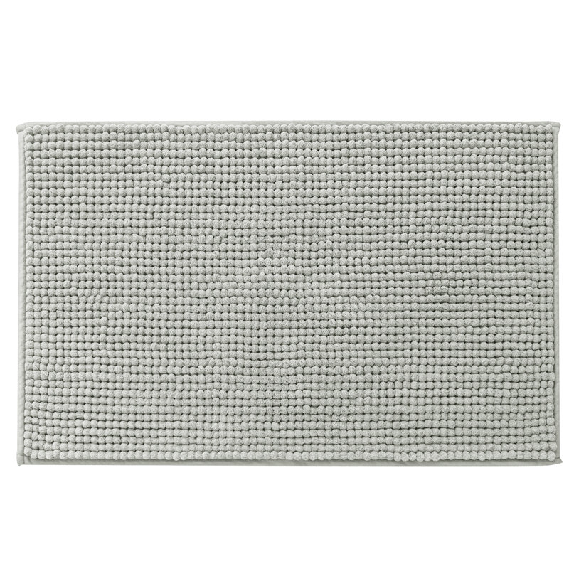 Tapis pour salle de bain Croley Luxury Chenille, L 24 po x L 60 po, Gris clair