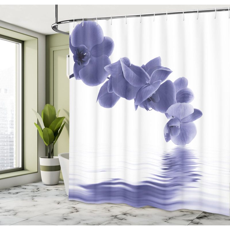  Rideau de douche avec crochets inclus, H 70 po x l 69 po, Ciel foncé