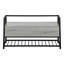 Banc d'entrée/couloir/rangement rectangulaire de 107 cm (42 po), stratifié gris, métal noir, style contemporain-416365606