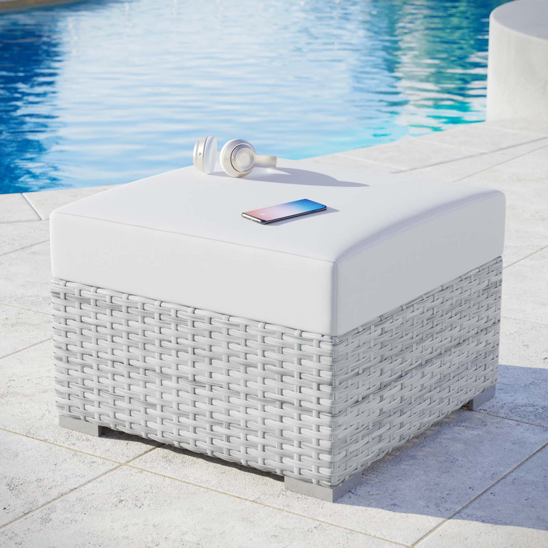 Repose-pieds d'extérieur Convene, Blanc