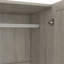 Penderie à 3 portes avec tablettes, gris