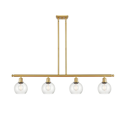 Luminaire suspendu linéaire à 4 lumières pour îlot de cuisine Hamida