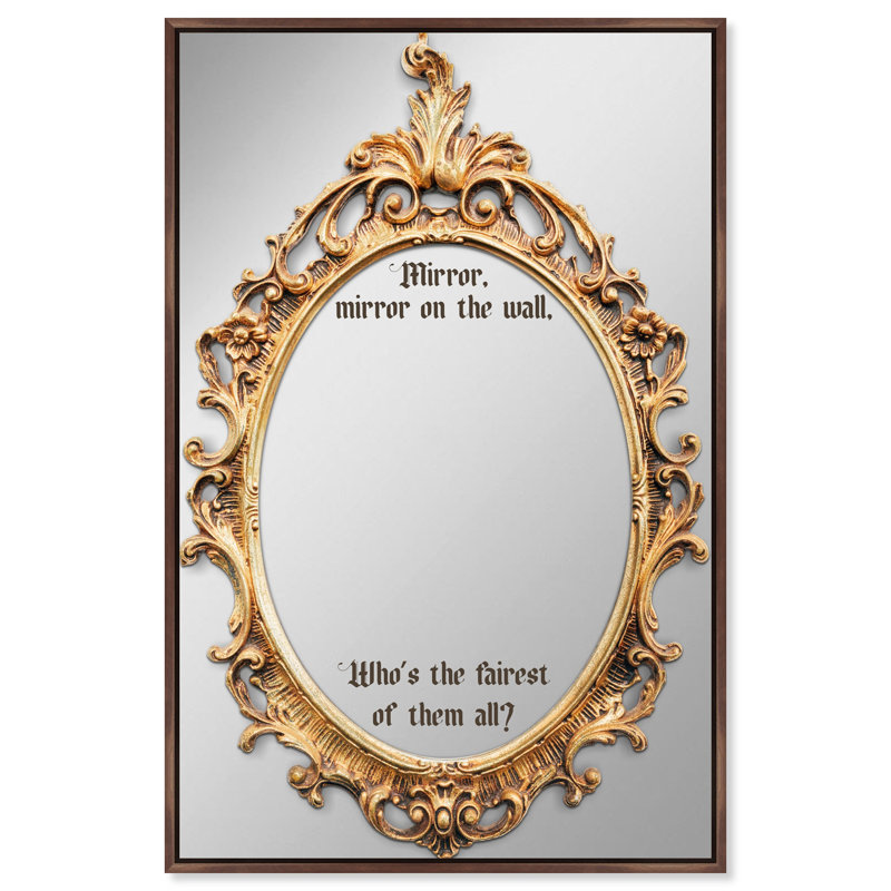 Fairest of Them All Framed Mirror by Oliver Gal, Brown