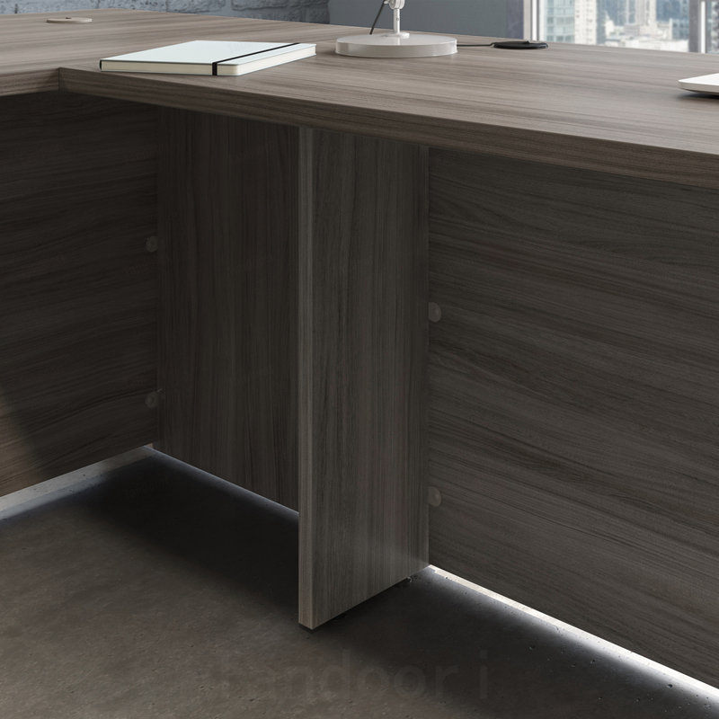 Bureau 60 po x 24 po, finition brune, Gris brun