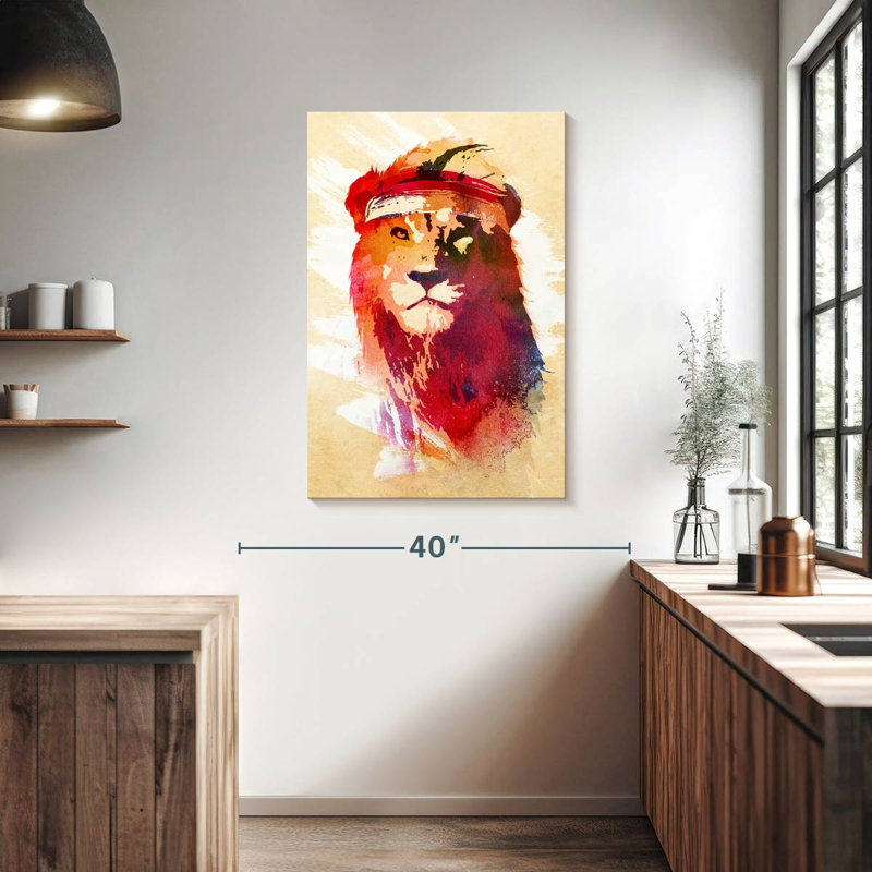 Brampt Gym Lion, 39" H x 26" W
