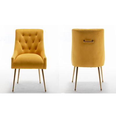 Chaise d'appoint en velours beige Baudel
