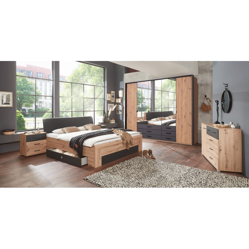 Loftis 5 Door Manufactured Wood Wardrobe