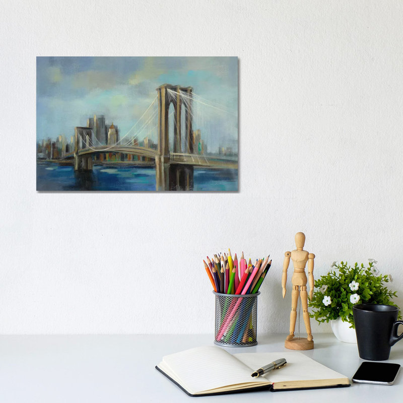 Brooklyn Bridge 1 Piece Wrapped Canvas Painting, 20.32cm H x 30.48cm W x 1.91cm D