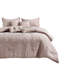 Ensemble d'édredon en microfibre rose 7 pièces-1191248576