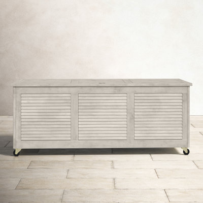 Birch Lane™ Odette 47.2'' W 50 Gallons Solid Wood Eucalyptus Deck Box with Wheels