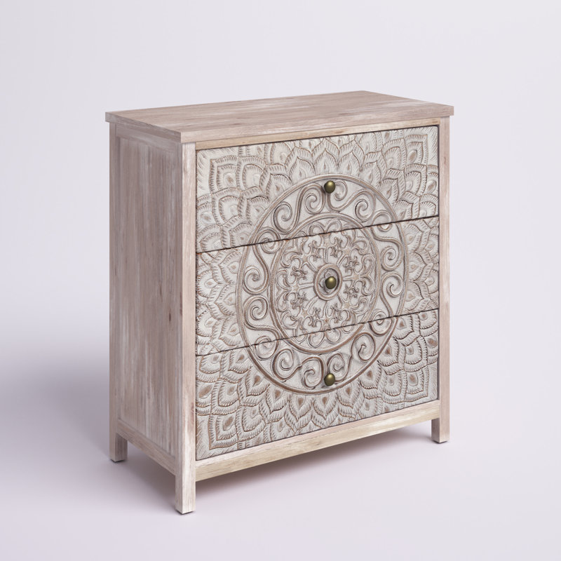 Commode décorative 3 tiroirs Angulo