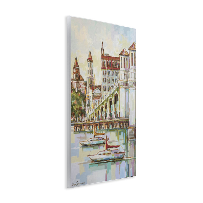 «St Augustine Modern Impressionism Wall Art» par Linda Sperruche, H 19 po x l 13 po