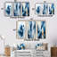 Ensemble de 3 décorations murales bleues et blanches à motif nautique I - Minimalisme côtier-1201423305-1201423306