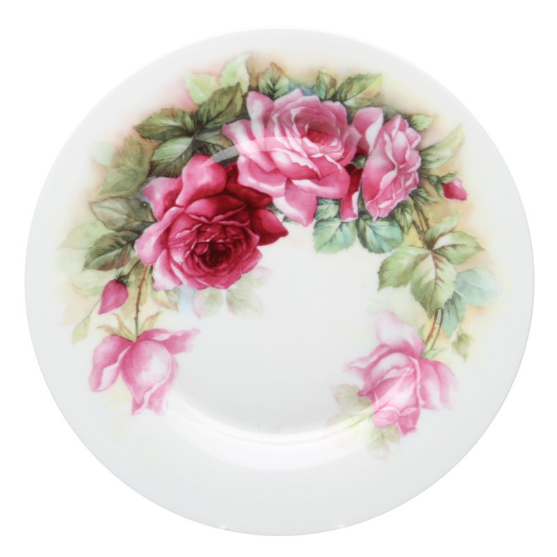 Rose 7.5" Bone China Appetizer Plate