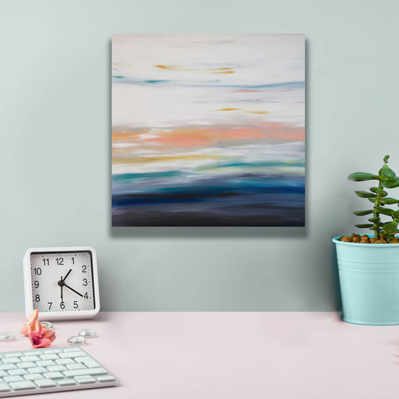 «Sunset 70» par Hilary Winfield, art mural sur toile, 12 po x 12 po, H 12 po x l 12 po x P 0,75 po