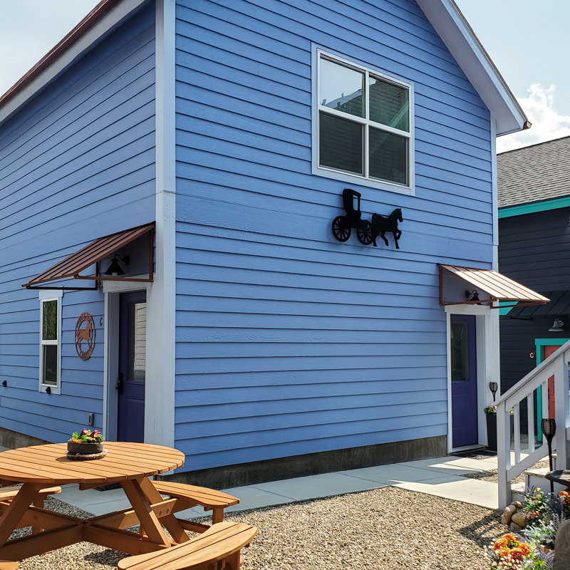 Awntech Houstonian Standing Seam Metal Fixed Awning, Copper, 24" H x 80" W x 36" D, Aluminum