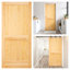 Porte intérieure à dalle pleine 80 po, porte à dalle en pin brut, porte en bois massif Aadirath -97647401