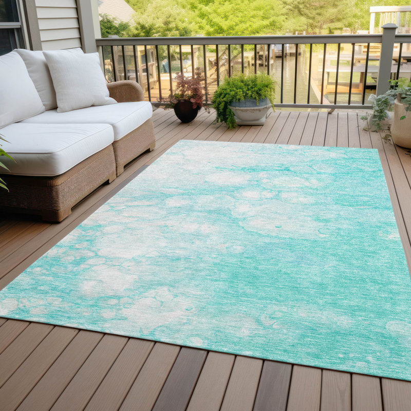 Tapis intérieur / extérieur Dugald avec envers antidérapant, Rectangle de 10 pi x 14 pi