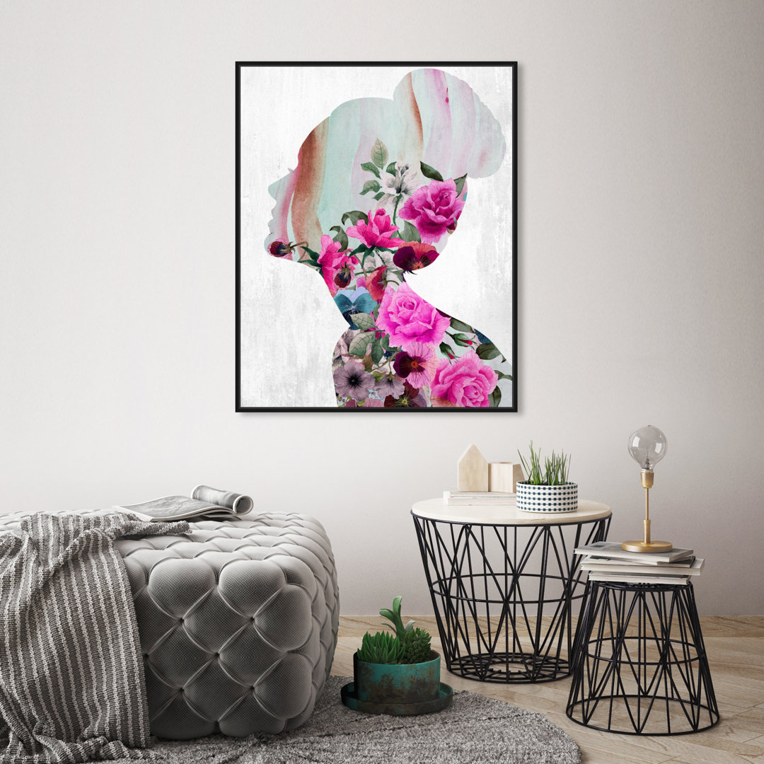 Flower Built Graphic Art on Wrapped Canvas Mercer41 