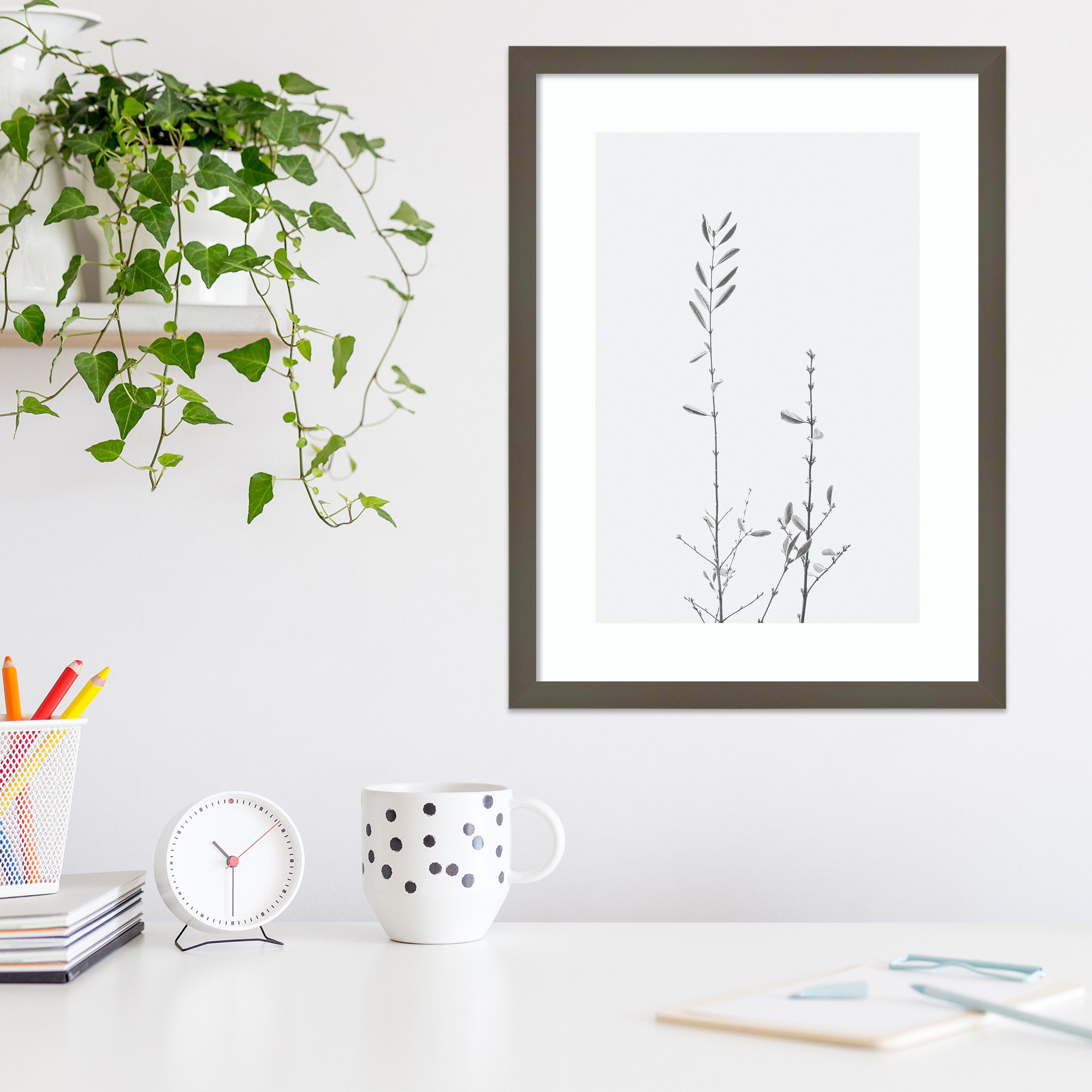 Adela Retro Tennessee Botanical Print No 2 Framed On Paper by Adela Photograph, 17" H x 13" W x 1" D, Gray