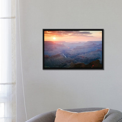 « coucher de soleil tel qu’vu mohave point, south rim, grand canyon national park, arizona, usa », reproduction de photo sur toile tendue
