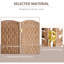 Paravent de 6 pi de hauteur - tressage naturel, élégant 6 cloisons, pliable et protégé, tressage naturel, cloison pour l'intimité, peu encombrant