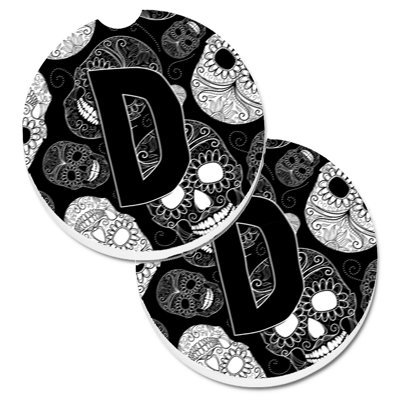Ceramic Round 2 Piece Car Coaster Set