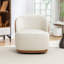 Fauteuil demi-tonneau pivotant en velours Stith-91860014