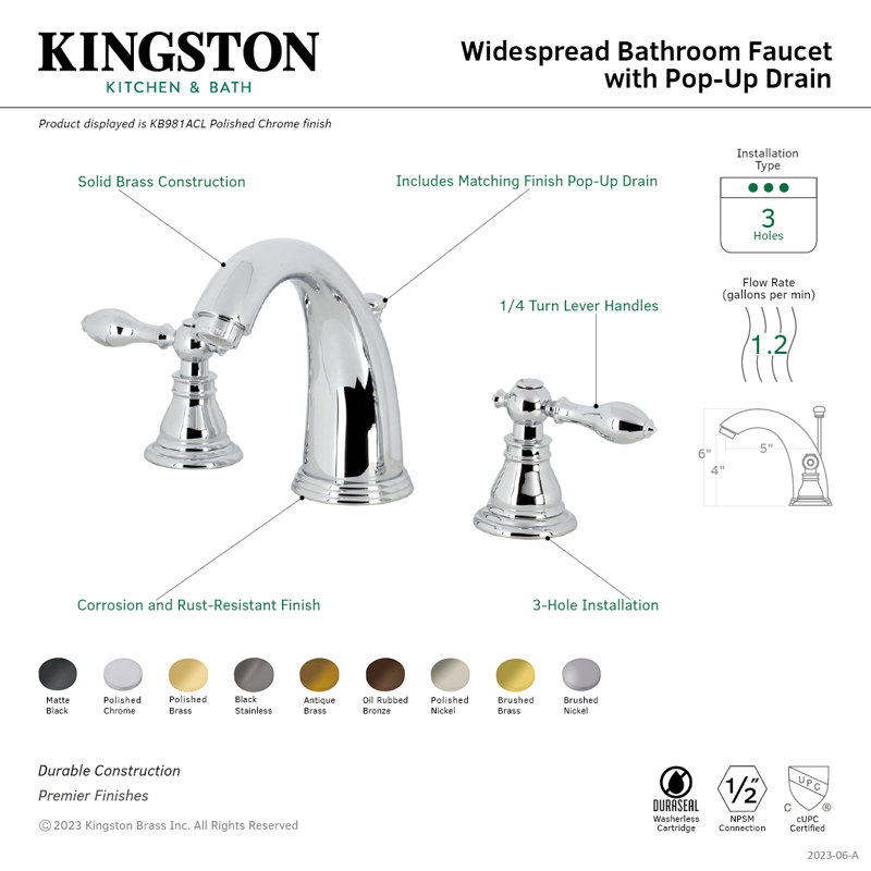 Victorian Era Inspired Brushed Nickel Widespread Bathroom Faucet
