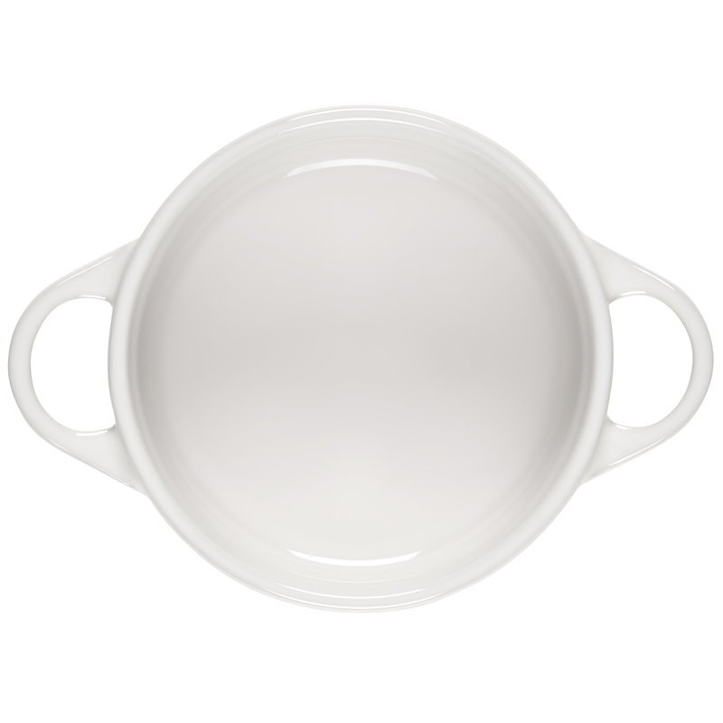 Le Creuset Stoneware Mini Round Cocotte, 14oz., White