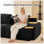 Canapé modulaire 4 places en velours côtelé l 150,4 po x P 69,7 po x H 27,1 po Ailuridae-129124381