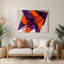 «Geometric Abstraction 18», art mural en métal mauve-1104907515